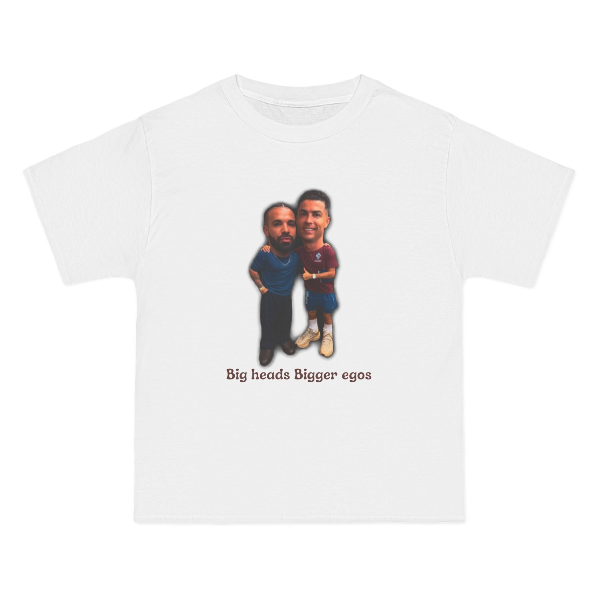 Drake X Cristiano Funny Tee "Big Heads Bigger egos"