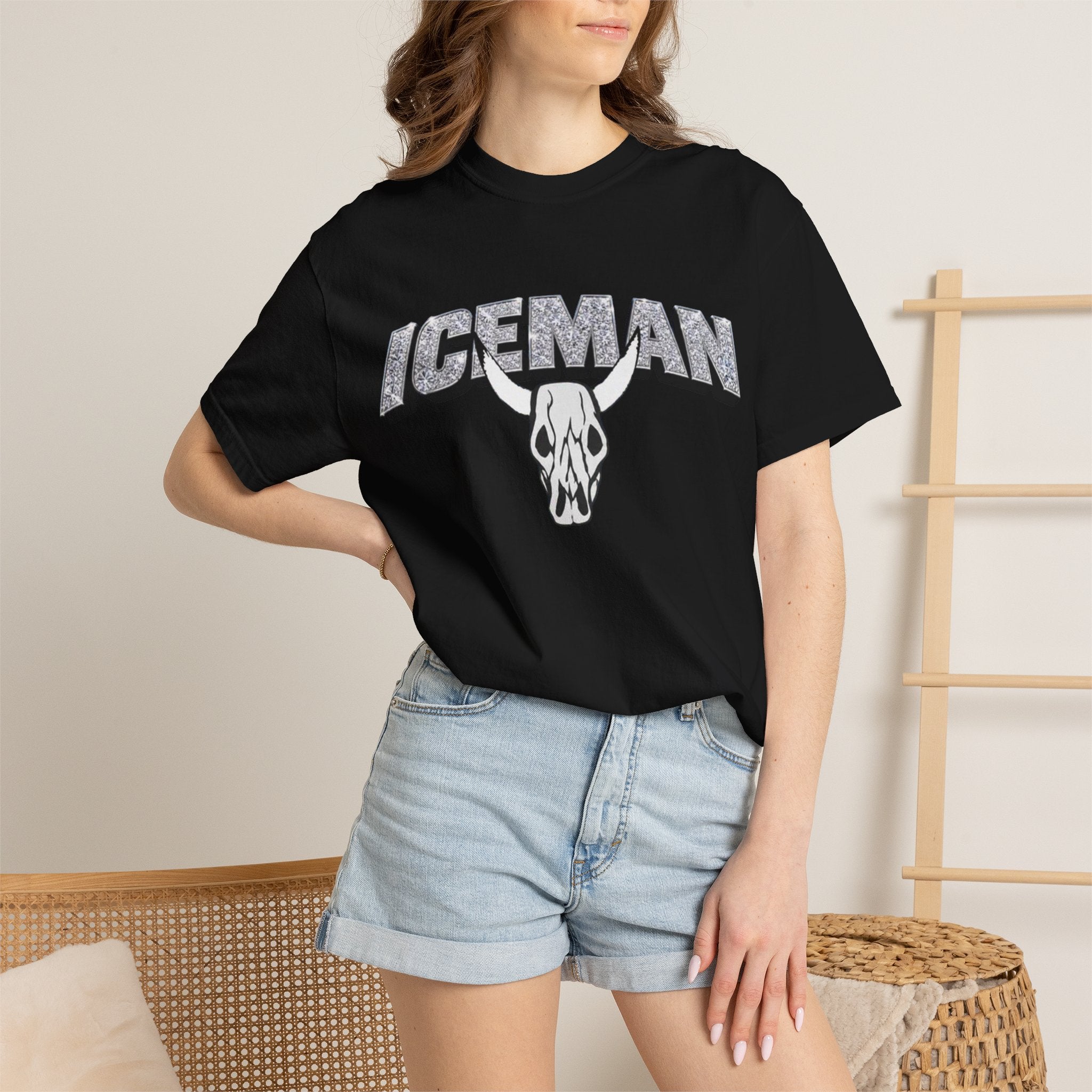 Iceman Graphic Skull Logo Vintage Rock Tee