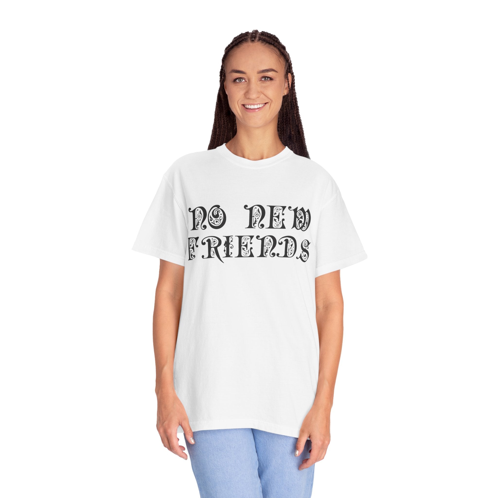 Drake No New Friends T-Shirt Lettering Graphic Tee