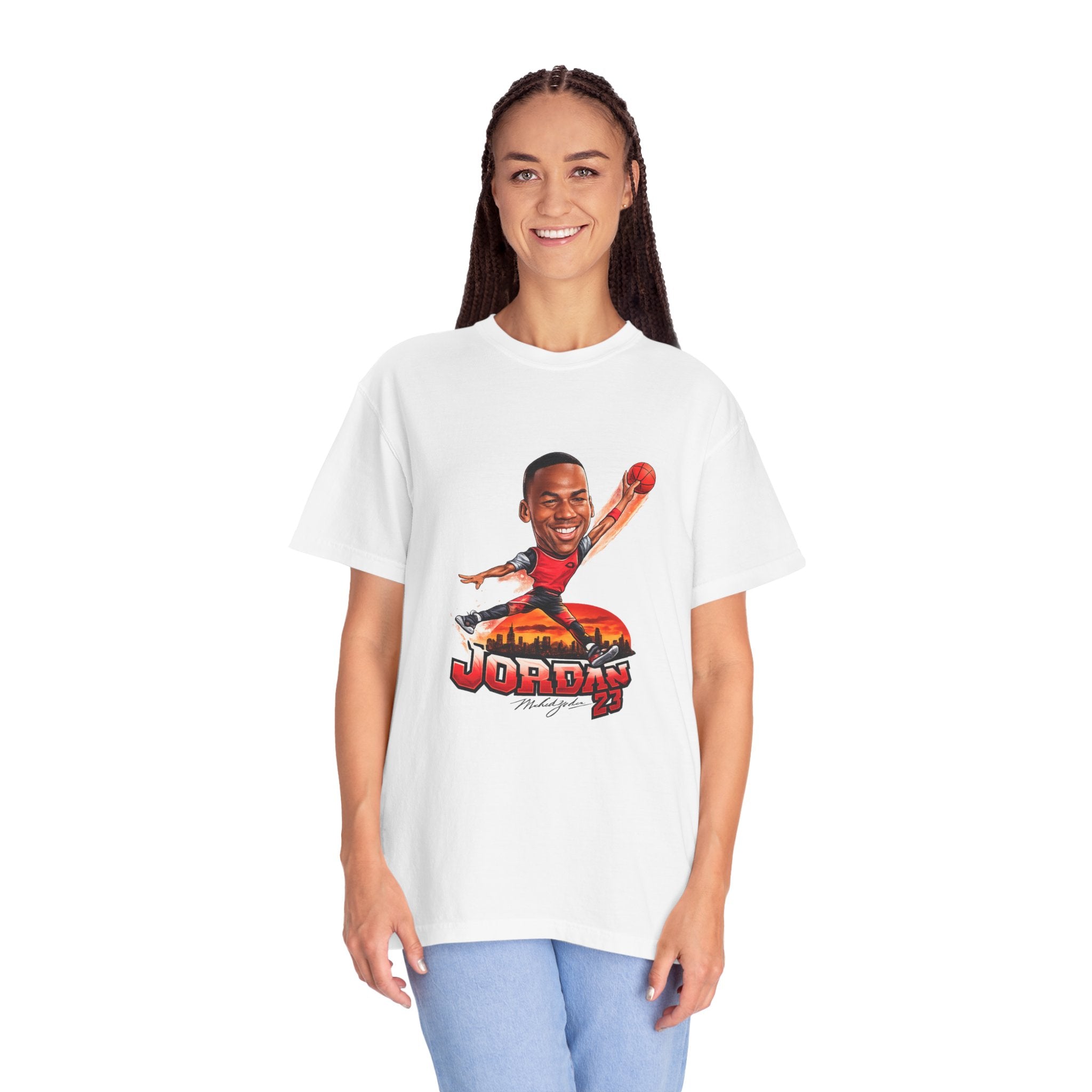 Basketball Legend Graphic "Michael Jordan" Retro Sunset Design Tee