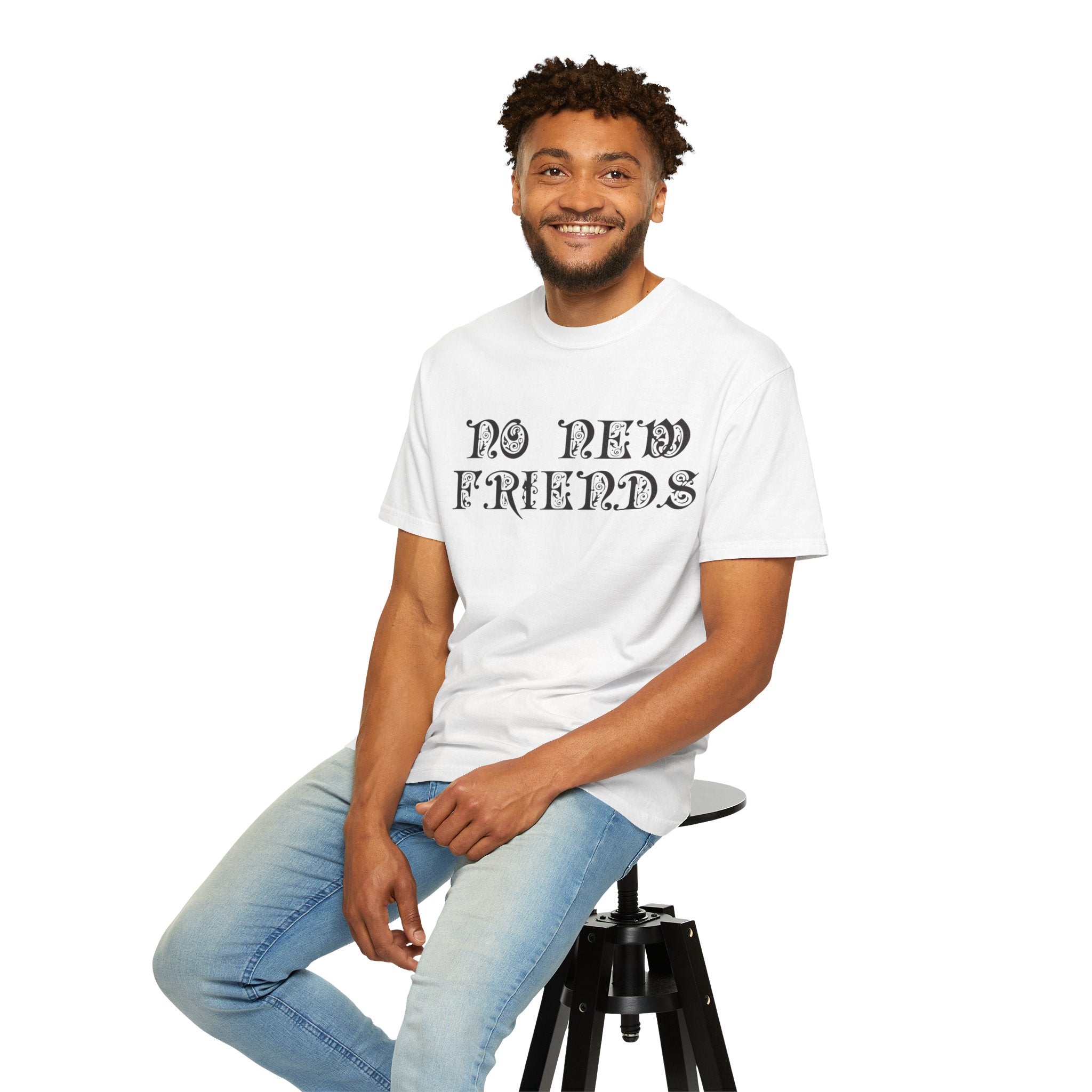Drake No New Friends T-Shirt Lettering Graphic Tee