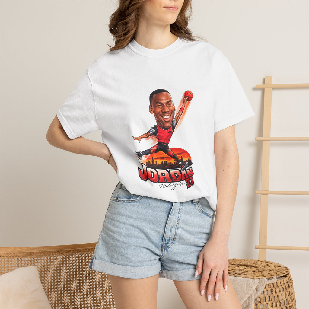 Basketball Legend Graphic "Michael Jordan" Retro Sunset Design Tee