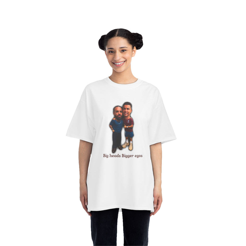 Drake X Cristiano Funny Tee "Big Heads Bigger egos"