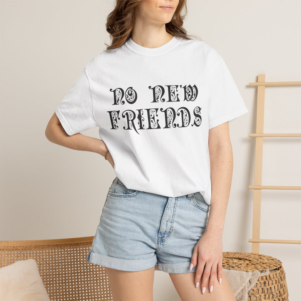 Drake No New Friends T-Shirt Lettering Graphic Tee