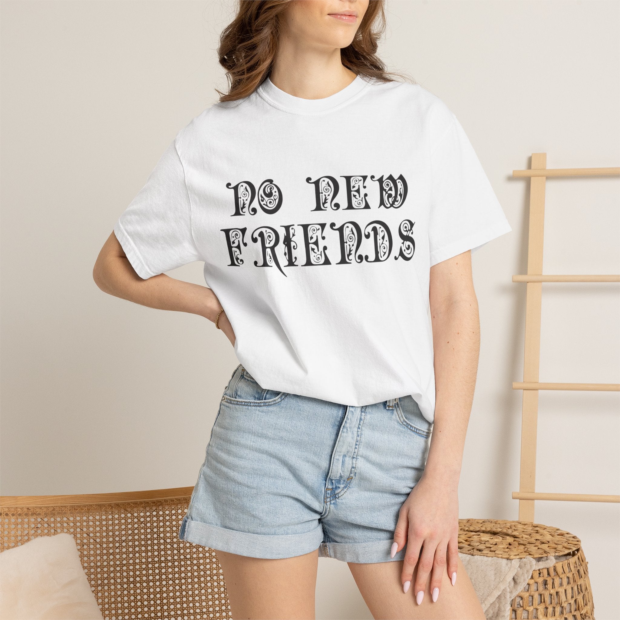 Drake No New Friends T-Shirt Lettering Graphic Tee