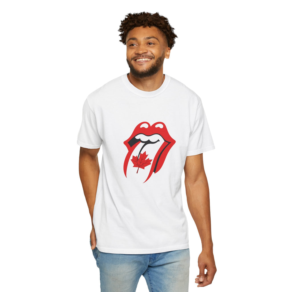 Canada Maple Tongue Rock-Inspired Canadian Flag Graphic Tee