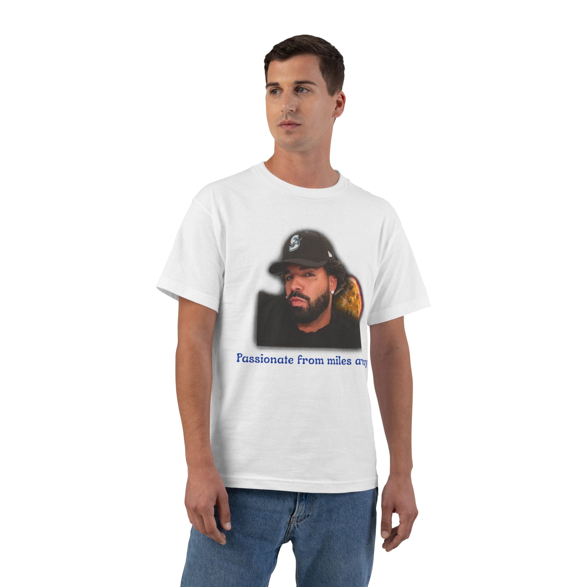 Graphic T-Shirt — 'Passionate from miles away' Portrait Tee