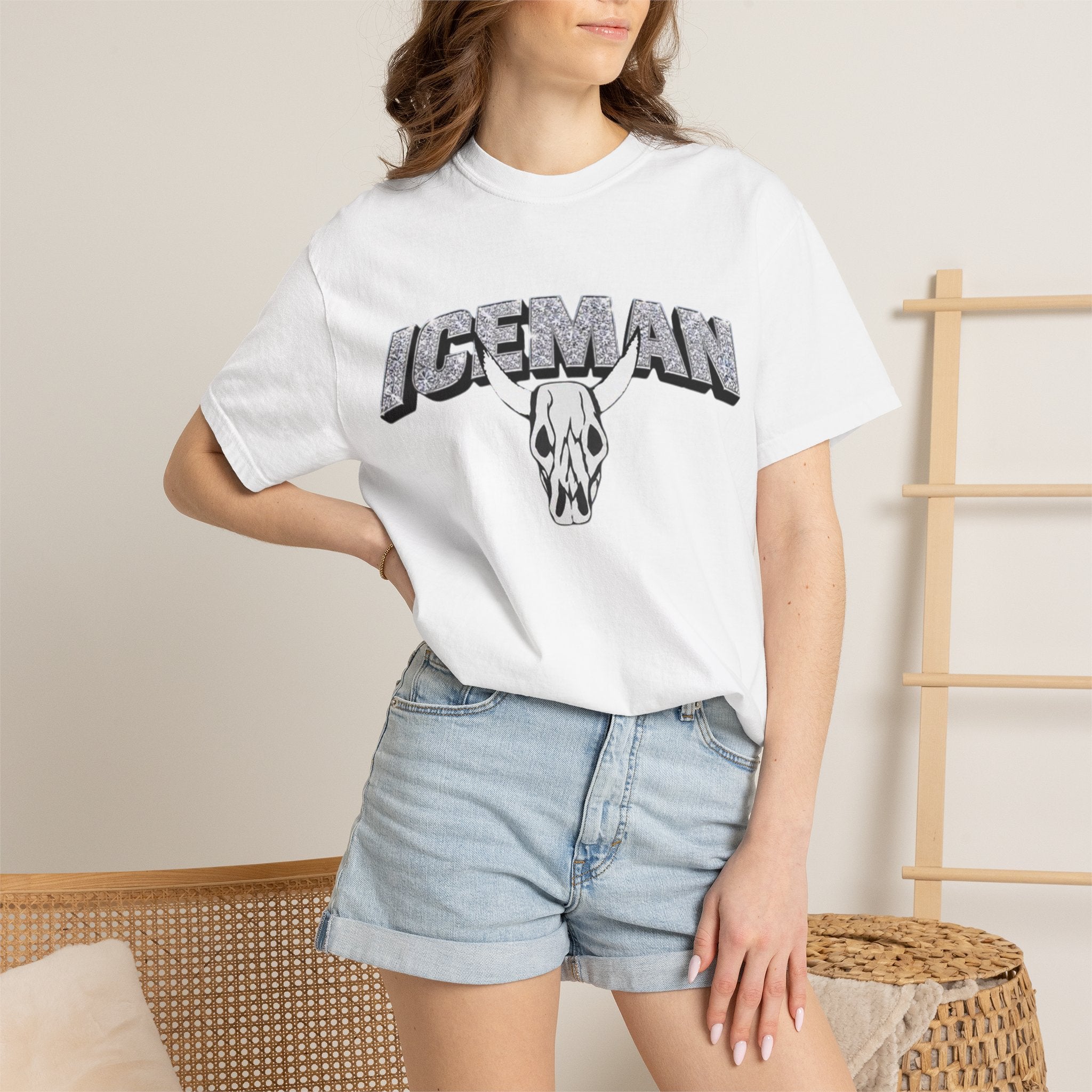 Iceman Graphic Skull Logo Vintage Rock Tee