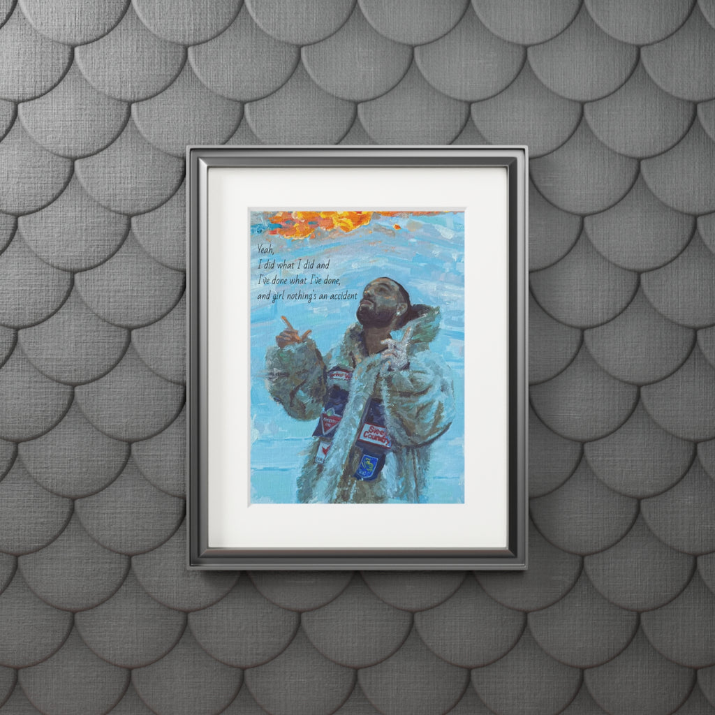 Drake Art Print with Passepartout Framed Fine Art Poster
