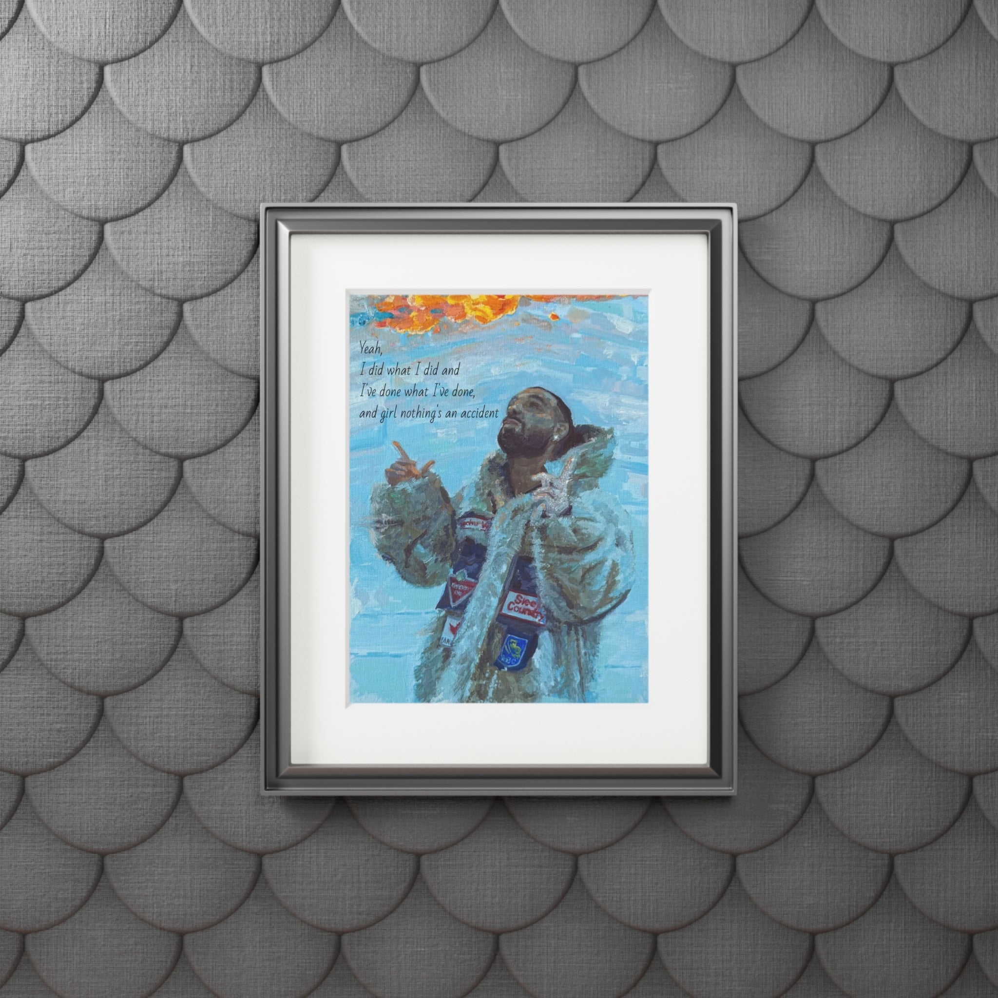 Drake Art Print with Passepartout Framed Fine Art Poster
