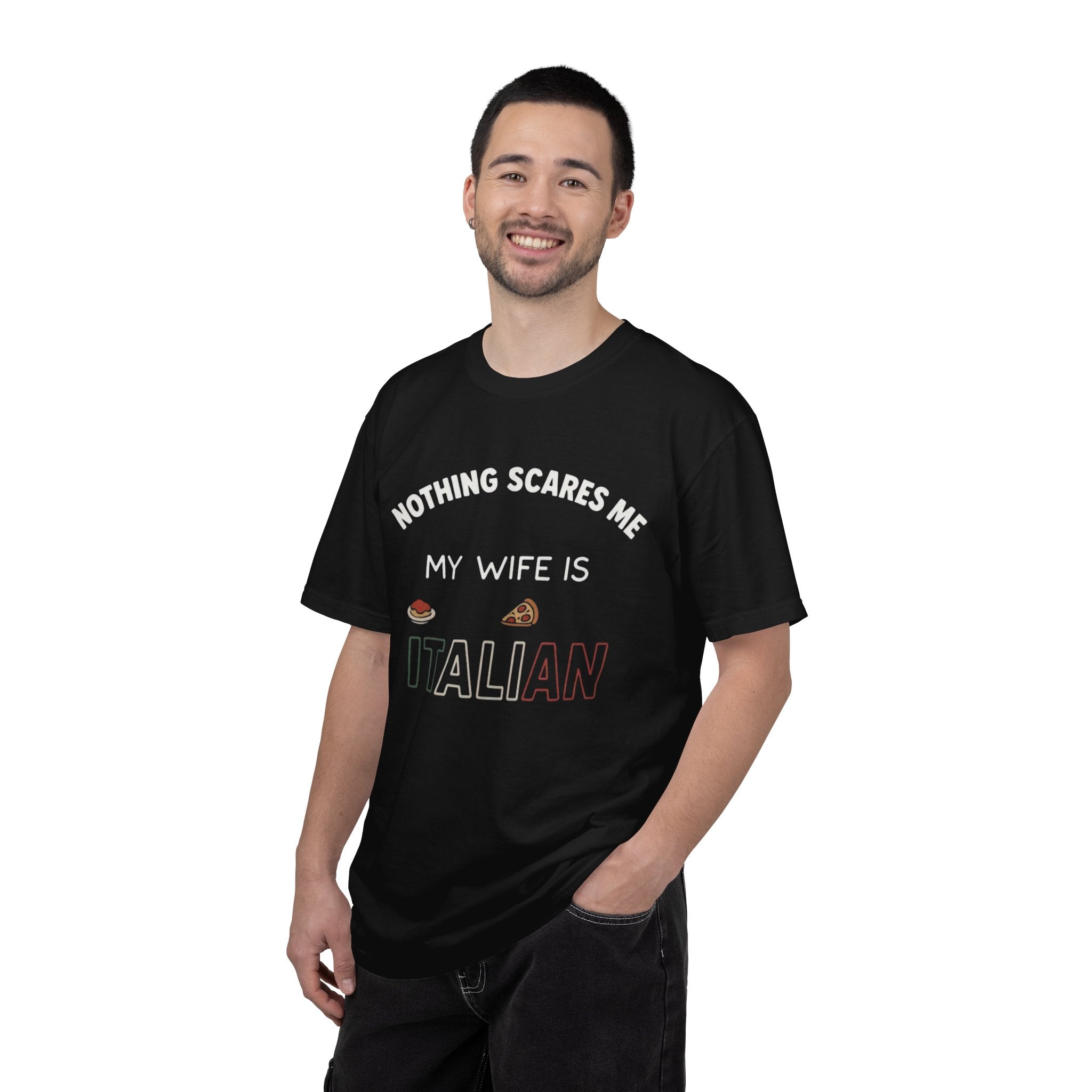 Nothing Scares Me My Wife Is Italian T-Shirt Funny Italian Pride Tee