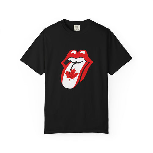 Canada Maple Tongue Rock-Inspired Canadian Flag Graphic Tee