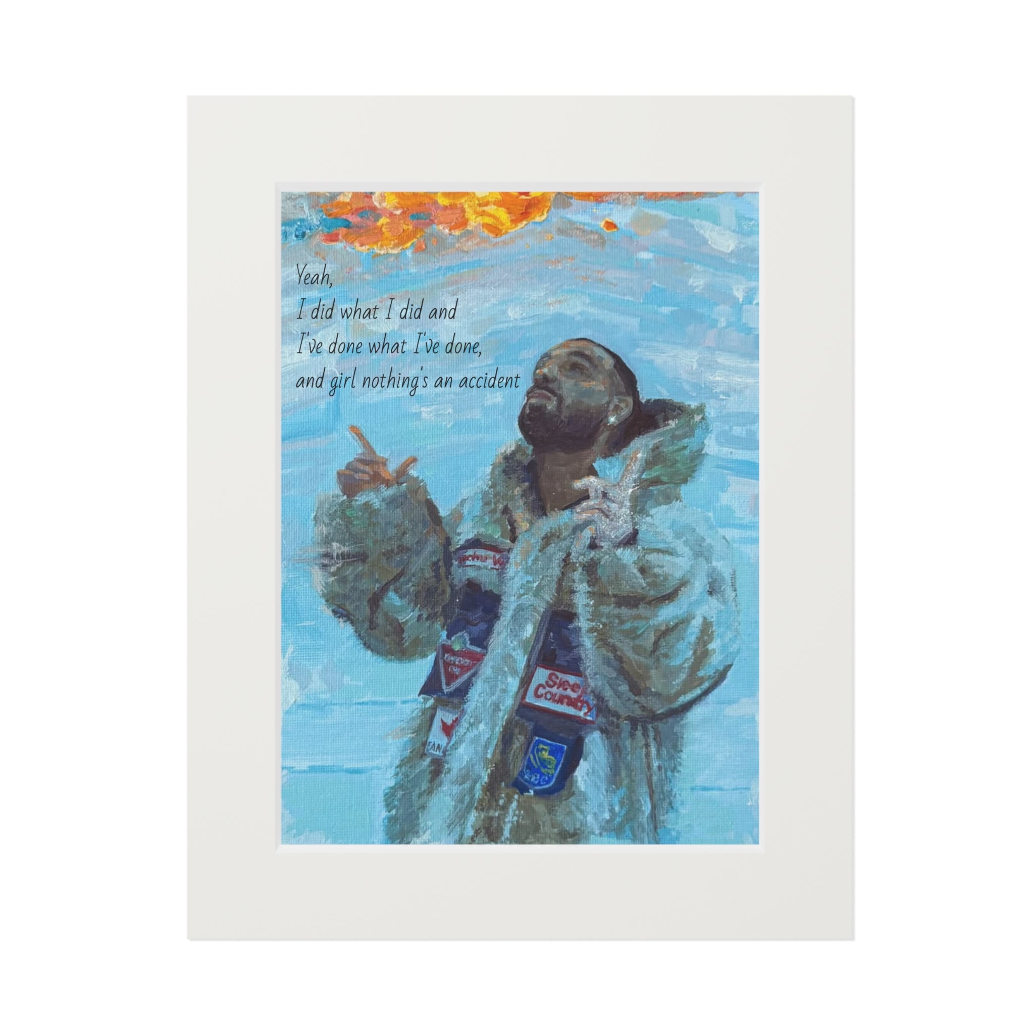 Drake Art Print with Passepartout Framed Fine Art Poster